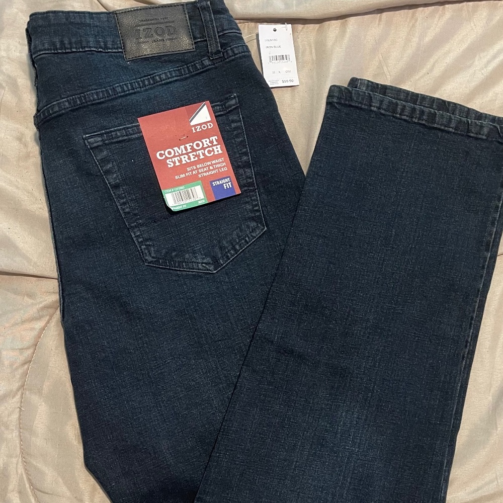 IZOD-Comfort Stretch Straight Leg Jeans